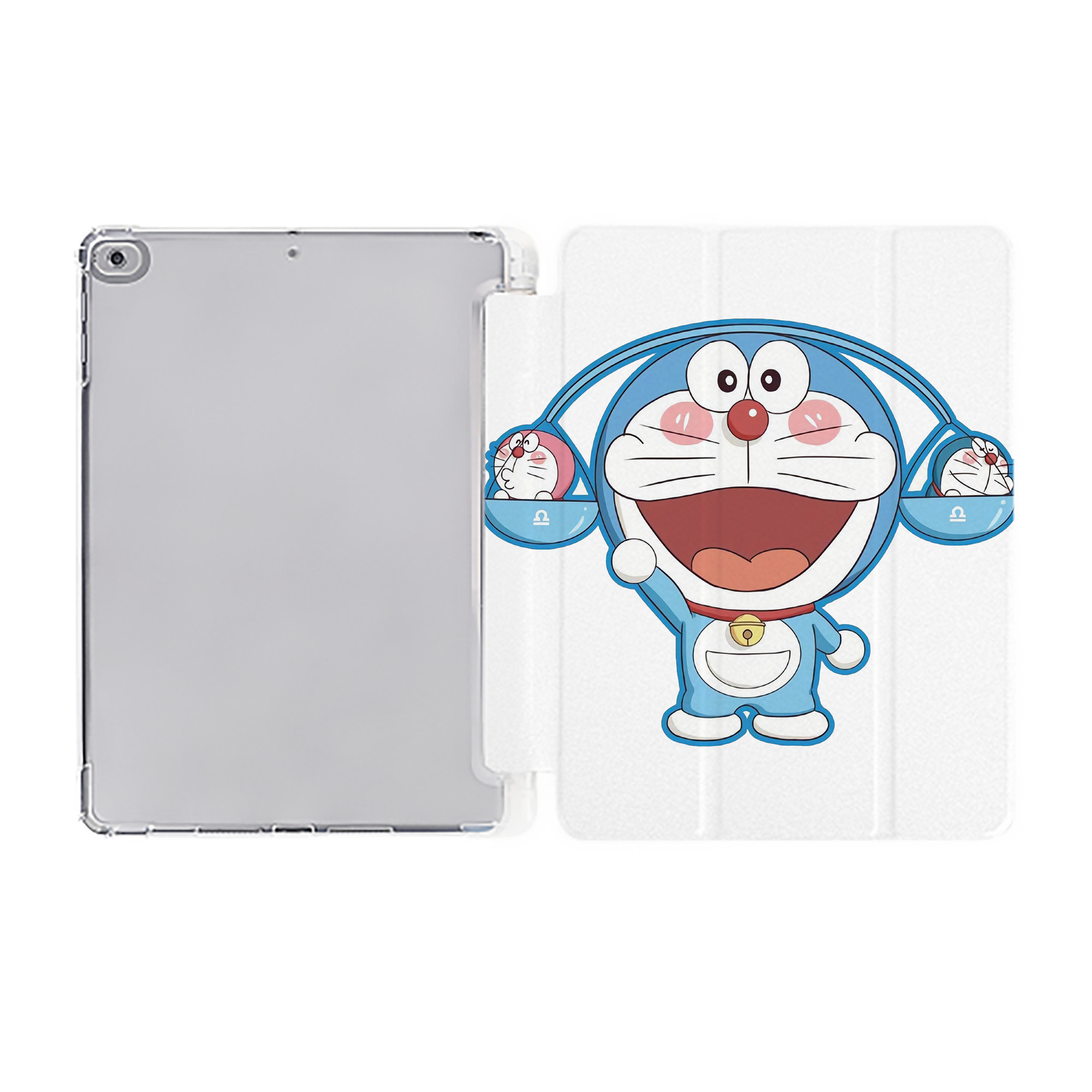 （画像用） ドラえもん Doraemon IPad ケース ペン収納付き 三つ折りスタンド PUレザー×シリコン 対応機種9.5/10.5/10.9インチ